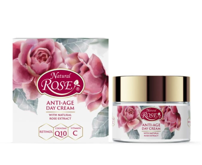 Różany krem z witaminą C, retinolem i Q10 na dzień 50ML