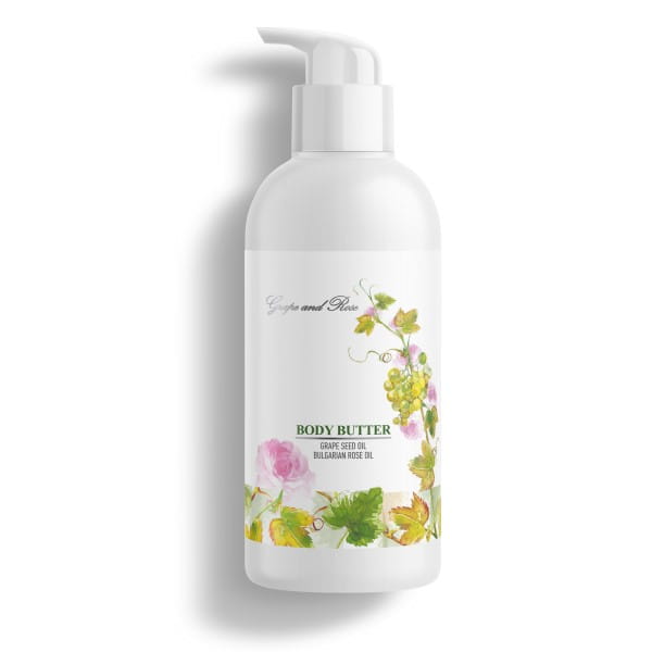 Krem-masło do ciała z Olejem z Pestek Winogron i naturalnym Olejkiem Różanym 300ML
