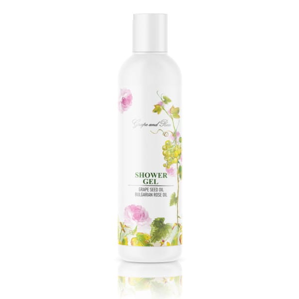 Żel pod prysznic z Olejkiem z Pestek Winogron i naturalnym Olejkiem Różanym 300ML